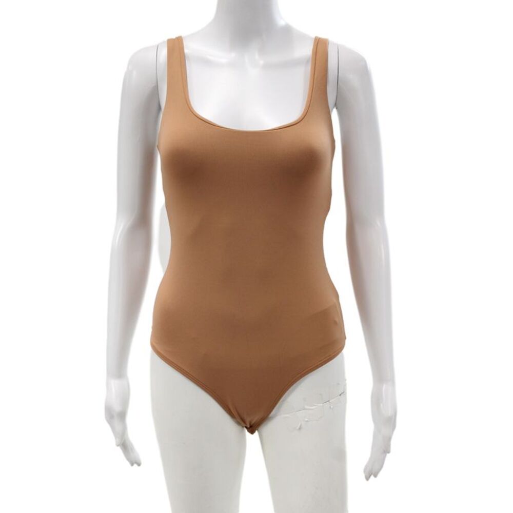 ALIX NYC Women One Piece Jumpsuit Brown Scoop Neck Sleeveless Size S